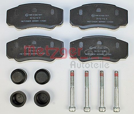 METZGER 1170381 Bremsbelagsatz, Scheibenbremse